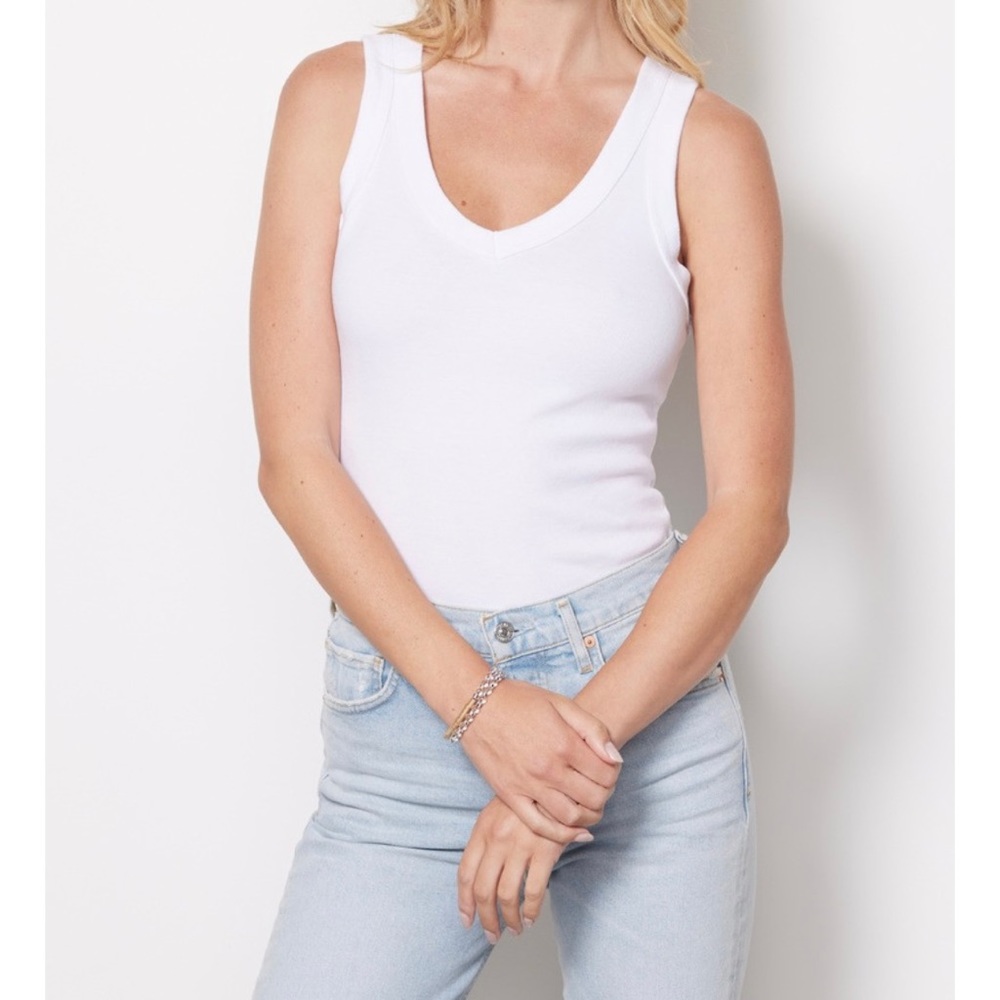 Michael Stars v-neck ribbed tank